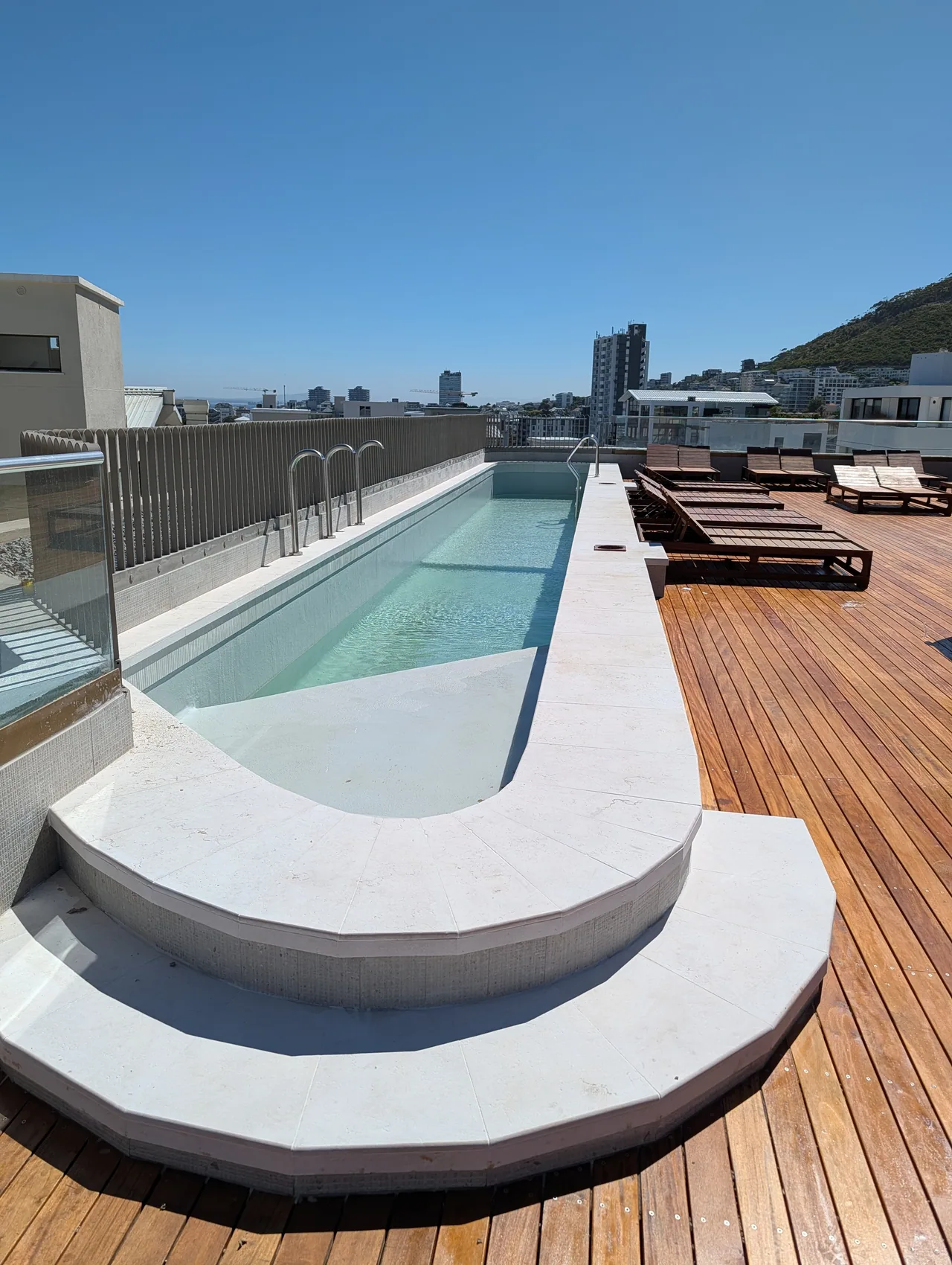 Completed rooftop pool and deck